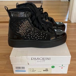 Italian platform sparkle sneakers size 39